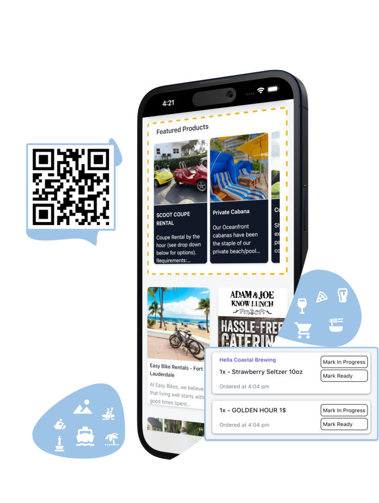 SNAPnTAP landing page with QR code