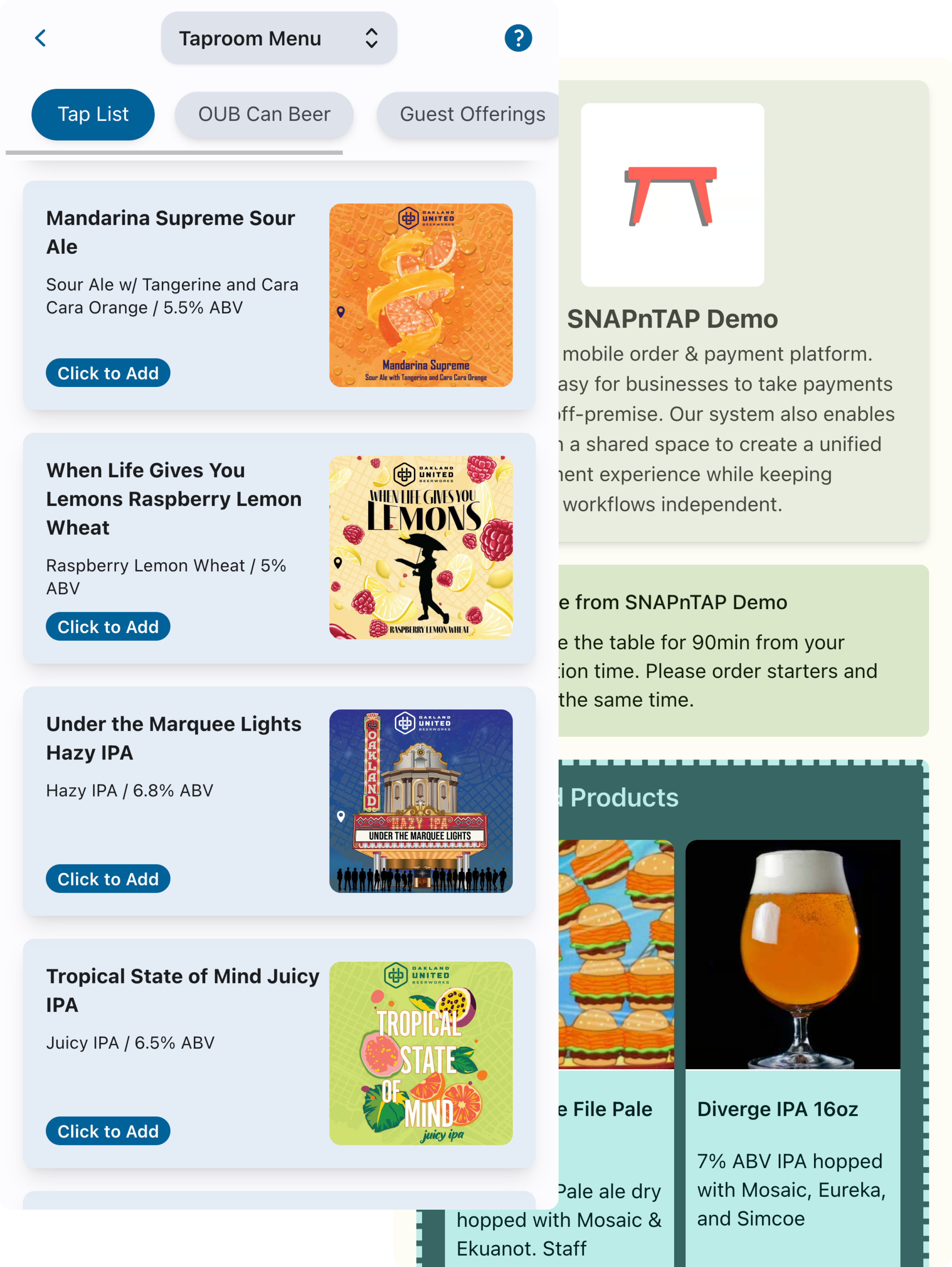 digital storefront from qr codes example for mobile pos