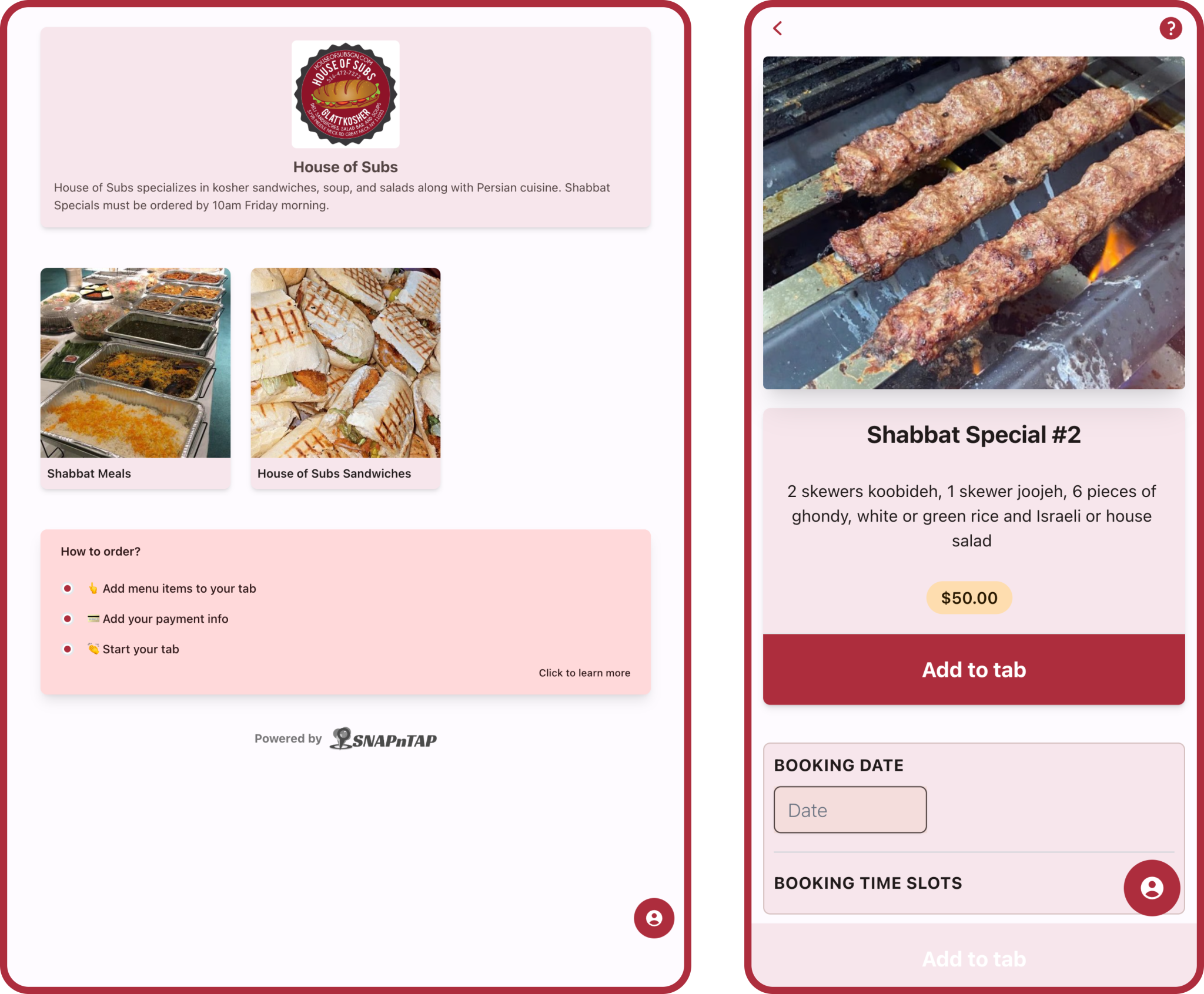 SNAPnTAP Online Store example